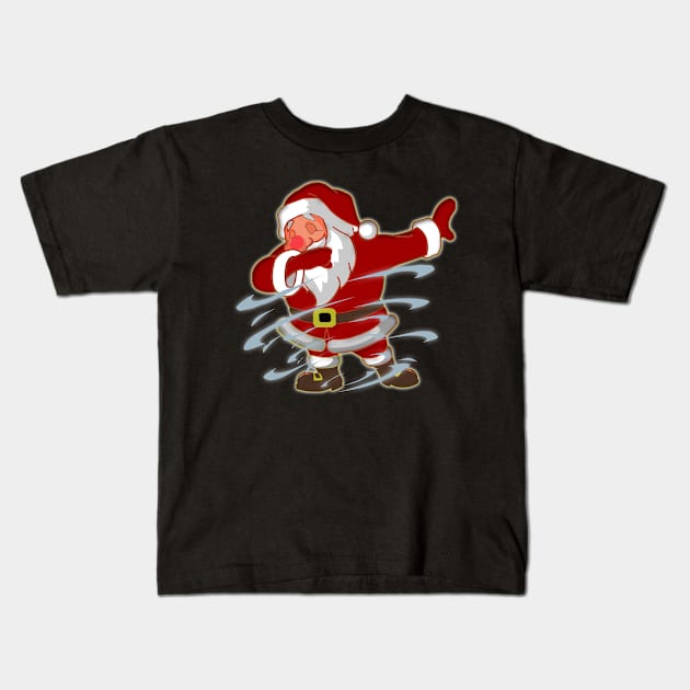 Santa Dab chritsmas Kids T-Shirt by BuzzTeeStore